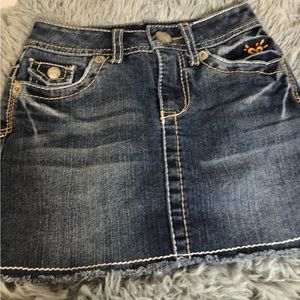 Justice jean skirt size 12